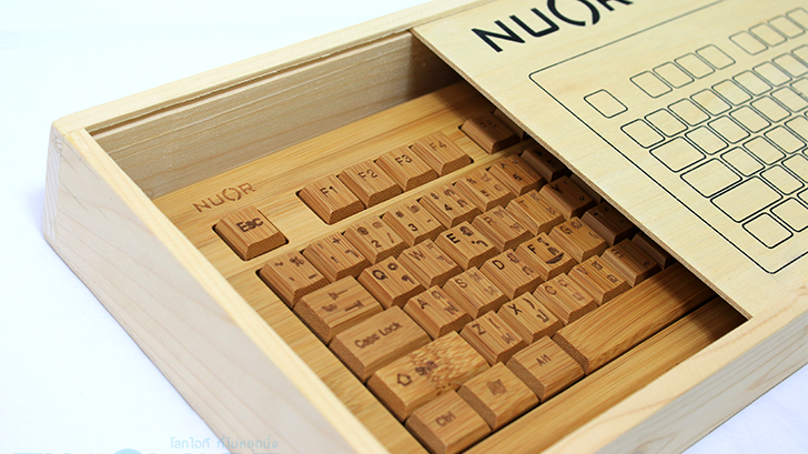 NUOR Bamboo Combo Set แฝดเมาส์คีย์บอร์ดไร้สาย ผลิตจากไม้ไผ่ดีไซน์สวย