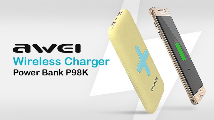 แบตสำรองชาร์จไร้สาย Awei Wireless Charger Power Bank P98K วางปุ๊ป ชาร์จปั๊บ