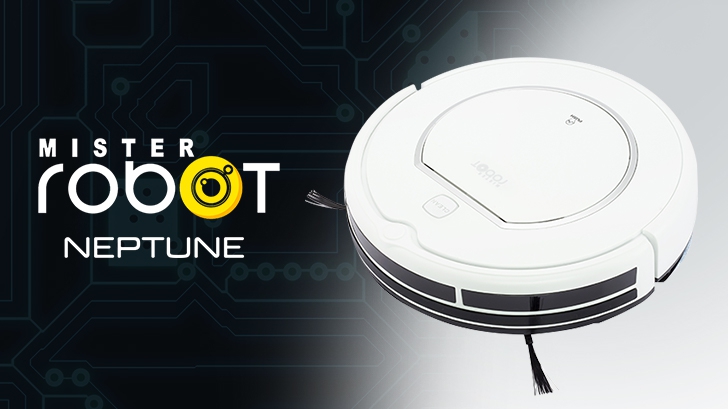 หุ่นยนต์ดูดฝุ่นอัจฉริยะ Mister Robot Neptune ดูดฝุ่นและถูพื้นได้ในตัวเดียว