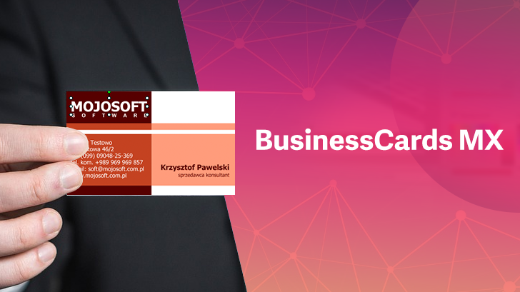 BusinessCards MX โปรแกรมทำนามบัตรสำเร็จรูป ออกแบบนามบัตร มีเทมเพลตเยอะมาก ใช้ง่าย