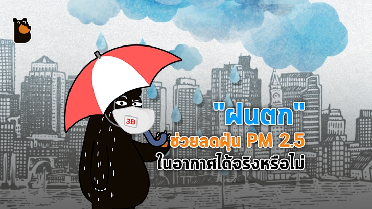 "ฝนตก" ช่วยลดฝุ่นละอองขนาดเล็ก (PM 2.5) ในอากาศได้จริงหรือไม่