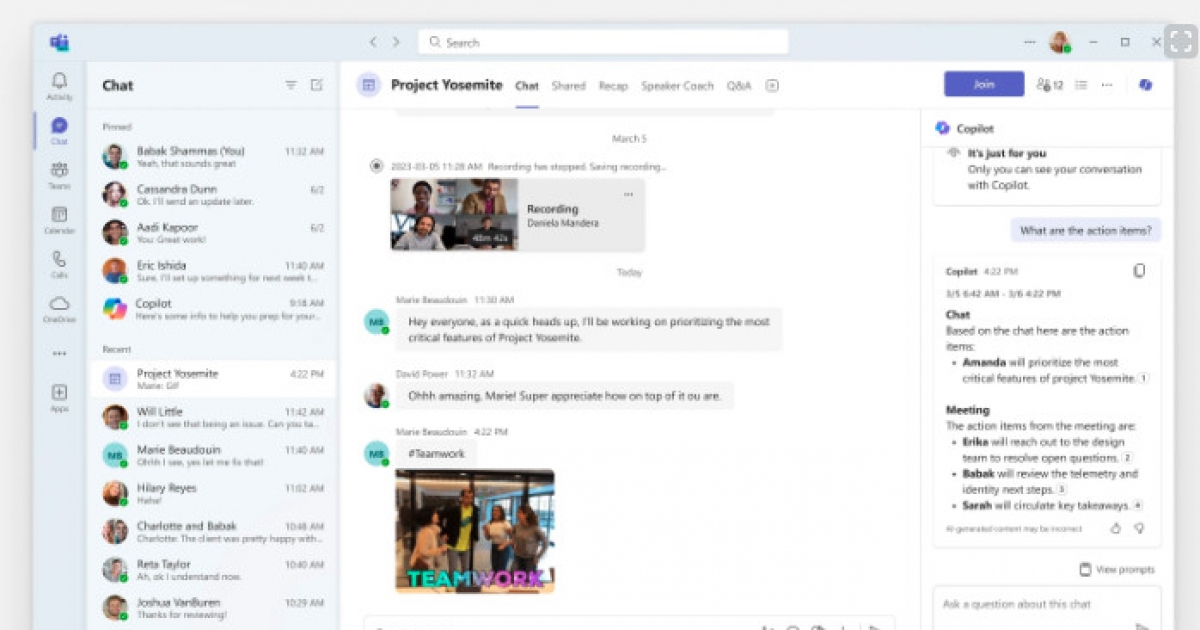 Microsoft Teams อัปเดตใหม่ ใส่ AI Copilot เข้ามาช่วยเหลือผู้ใช้งาน
