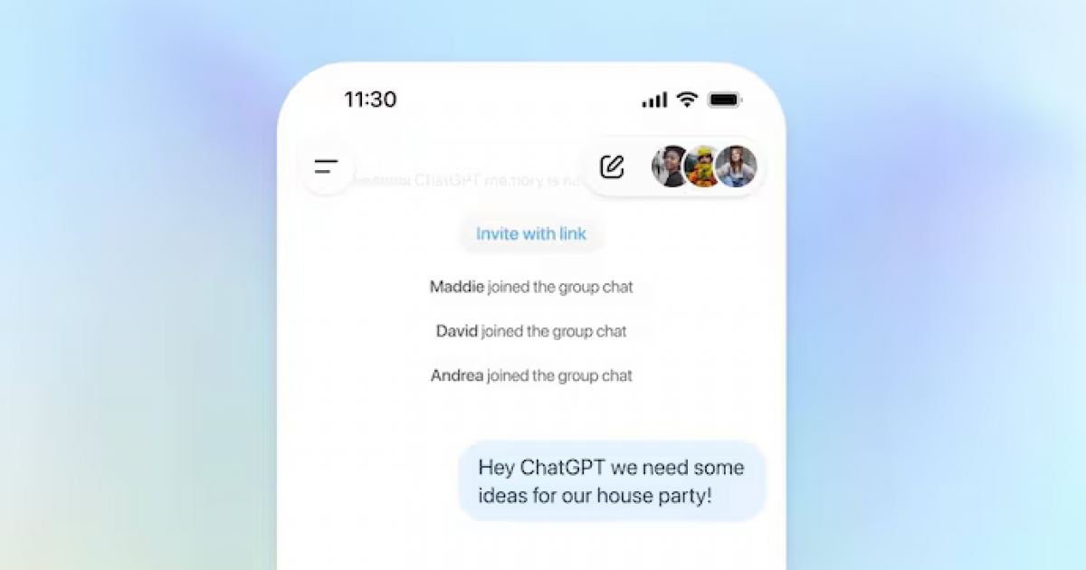 ไม่ต้องกลัวเหงาแล้ว! OpenAI เปิดตัว Group Chat บน ChatGPT แล้ว