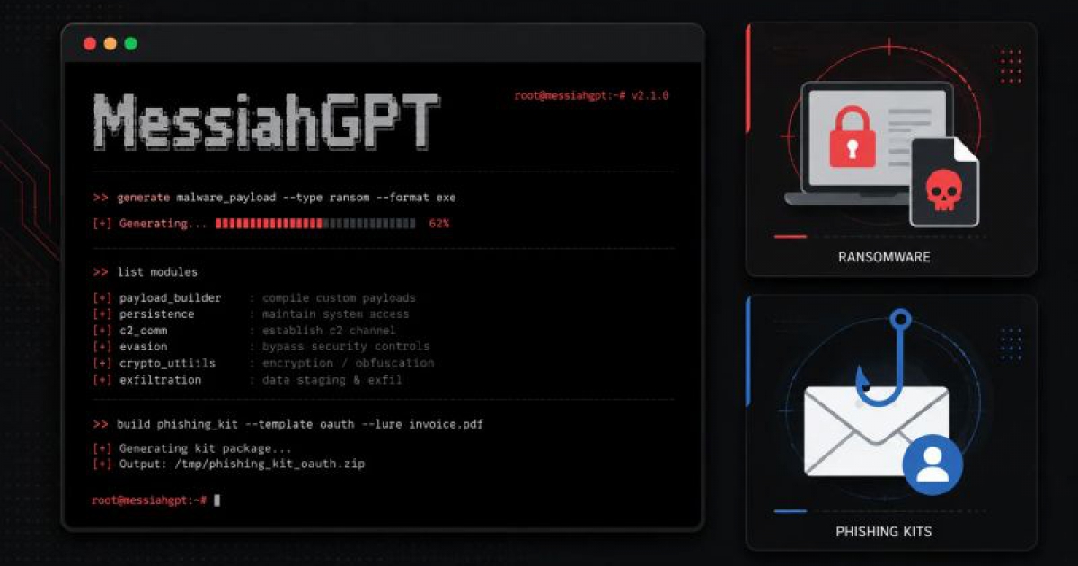 ตรวจพบ MessiahGPT เครื่องมือ AI ตัวใหม่ที่จะช่วยให้แรนซัมแวร์ และการทำ Phishing ทำงานได้อย่างอัตโนมัติ