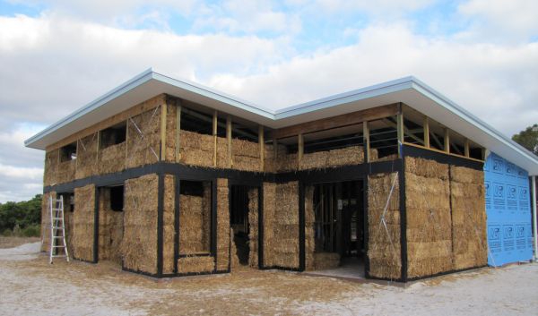 Straw-bale-construction