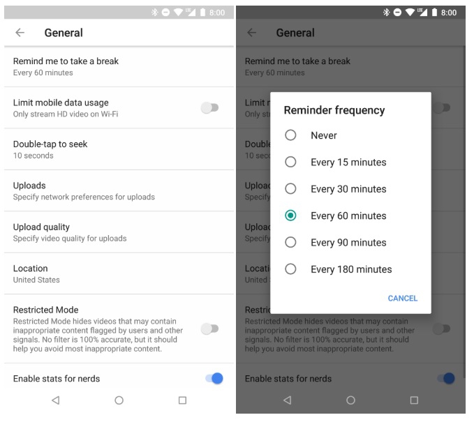 Youtube ใส่ใจผู้ใช้งาน ปรับการแจ้งเตือนและตั้งเวลาการดูคลิปวิดีโอ Youtube ใส่ใจผู้ใช้งาน ปรับการแจ้งเตือนและตั้งเวลาการดูคลิปวิดีโอ