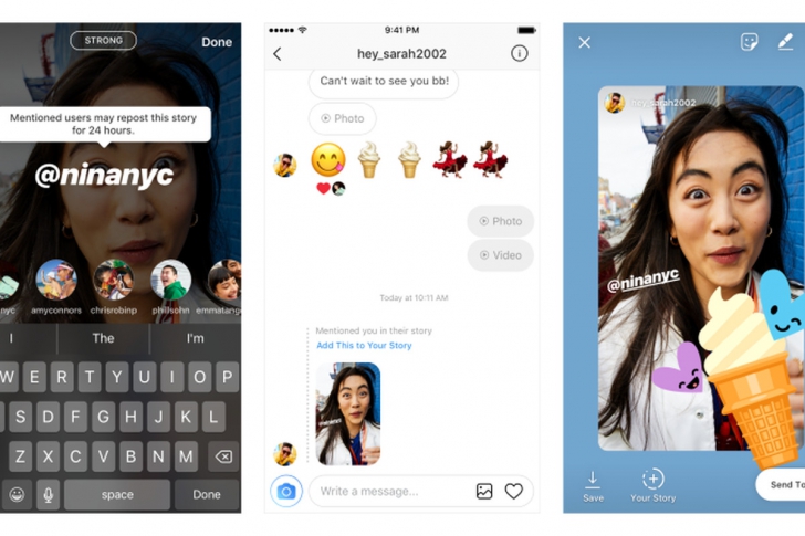 Instagram ให้คุณได้รีโพสต์ Story ที่คุณถูก Mention มาได้แล้ว