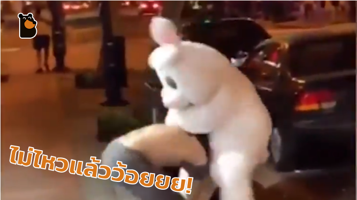 กระต่ายพลเมืองดีสายพันธ์ุฮีโร่ ทนไม่ได้เห็นผู้หญิงโดนทำร้ายร่างกาย จึงเข้าไปตะลุมบอน