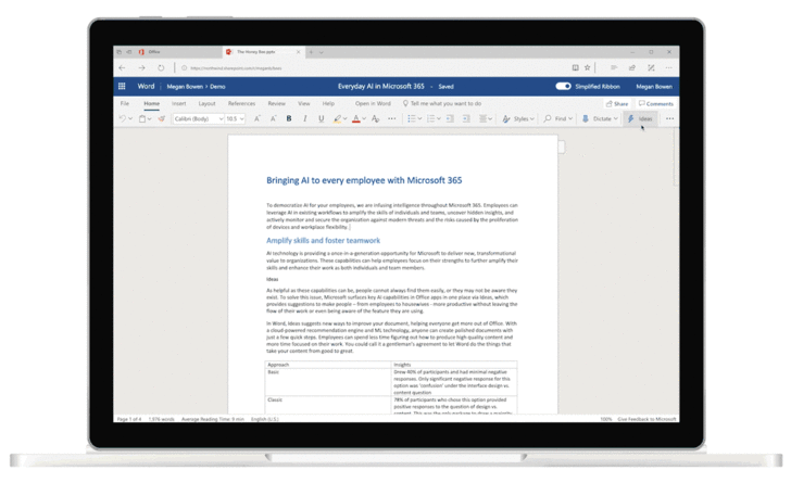Microsoft Word เตรียมนำ AI มาใช้ช่วยตรวจแกรมม่า สรุปเนื้อหา ออกแบบเอกสาร ให้ผู้ใช้