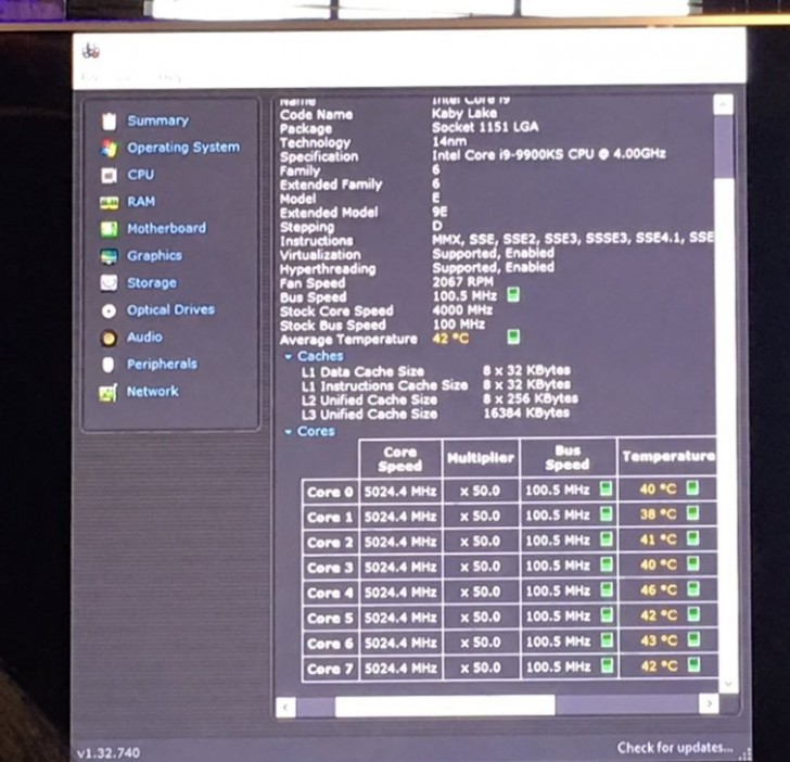 Intel จะเปิดตัวซีพียูสุดแรง Core i9-9900KS บูทถึง 5 GHz ได้ทุก Core ในเดือนตุลาคม