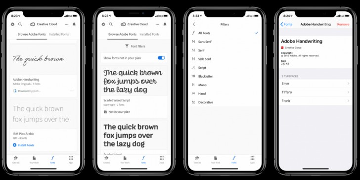 Adobe Creative Cloud ปล่อยฟอนต์ให้ผู้ใช้ iOS ได้ใช้งานกันฟรีๆ ถึง 1,300 ฟอนต์!