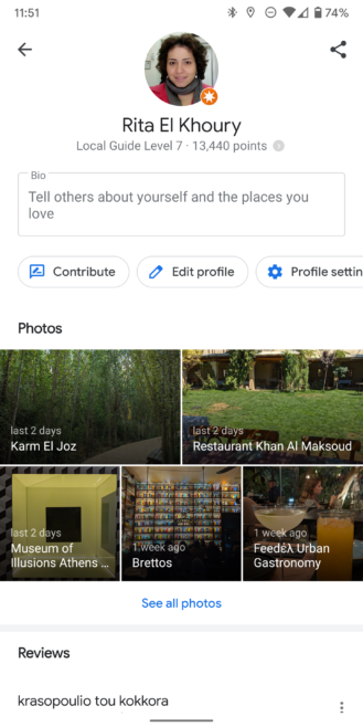 Google Maps เพิ่มเมนู Your profile ให้เราใส่ข้อมูลส่วนตัวเพิ่มได้แล้ว