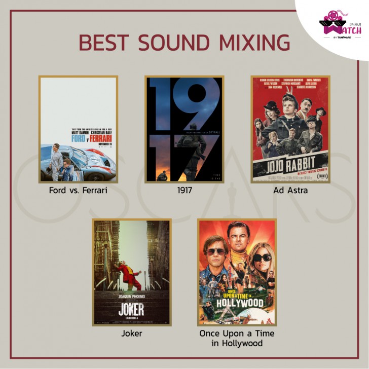 ประกาศรายชื่อเข้าชิงรางวัลออสการ์ครั้งที่ 92 ประจำปี 2020 | 92nd Academy Awards