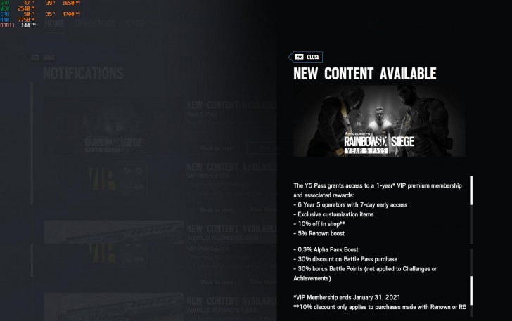 ซีซั่นพาสปี 5 ของ Rainbow Six Siege จะลดหน่วยใหม่ลงและไม่มี R6 Credits ให้