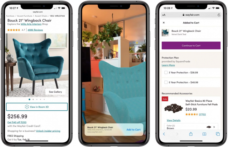 Apple เพิ่มการอัปเดตฟีเจอร์ Quick Look (AR Shopping) พร้อมเพิ่มปุ่มชำระเงิน