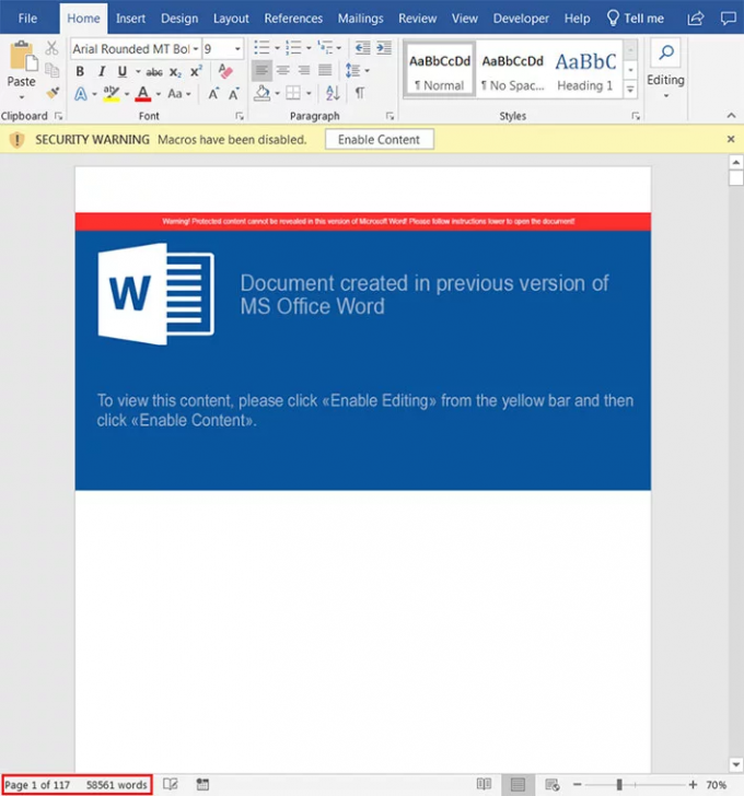 พบ TrickBot ตัวใหม่ ใช้ Macro ของโปรแกรม Word โจมตีผู้ใช้งานระบบปฏิบัติการ Windows 10 พบ TrickBot ตัวใหม่ ใช้ Macro ของโปรแกรม Word โจมตีผู้ใช้งานระบบปฏิบัติการ Windows 10