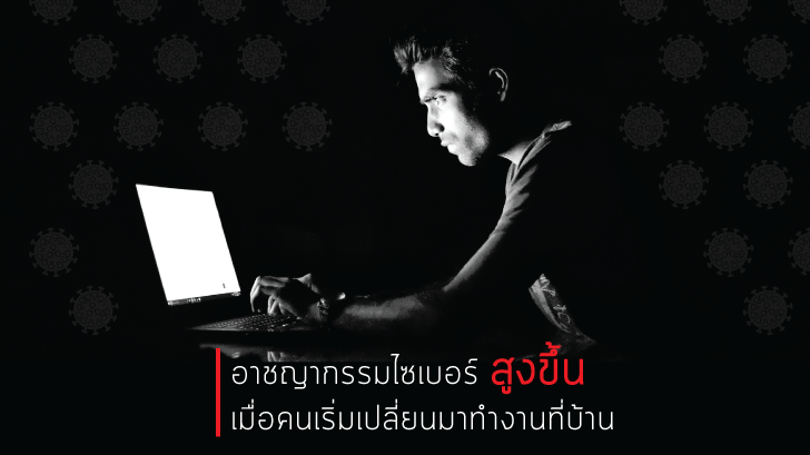 จำนวนอาชญากรรมไซเบอร์เพิ่มสูงขึ้น เมื่อคนเริ่มทำงานจากที่บ้าน