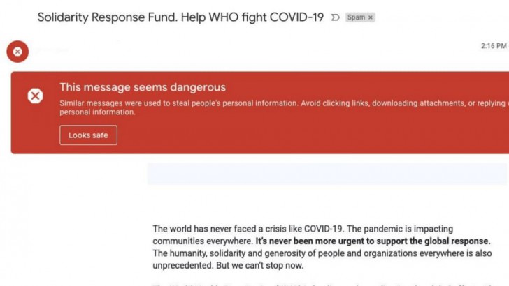 Google เตือนผู้ใช้อย่าหลงกลมิจฉาชีพหลังตรวจพบอีเมลซ่อนมัลแวร์และฟิชชิงหลายล้านฉบับ