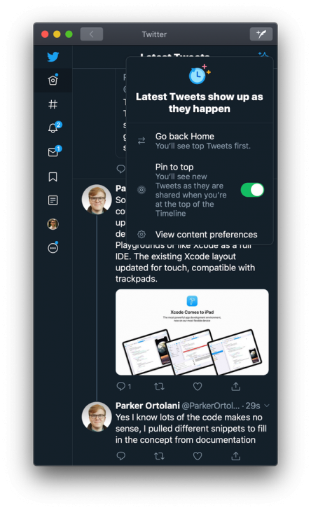 Twitter for Mac อัปเดตเวอร์ชันใหม่พร้อมฟีเจอร์รีเฟรชหน้าไทม์ไลน์แบบเรียลไทม์