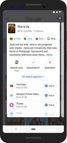 Google เพิ่มฟีเจอร์ Watchlist ช่วยให้จัดเก็บหนังที่ชอบบนมือถือได้ง่ายยิ่งขึ้น