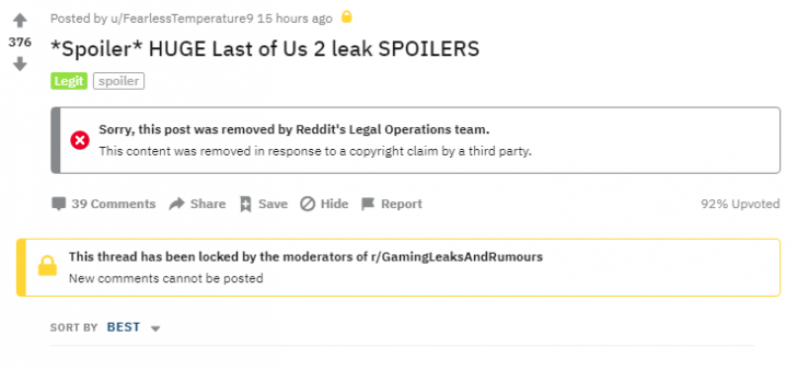 [ข่าวนี้ปลอดสปอยล์] The Last of Us Part II เจอมือดีปล่อยสปอยล์เผยเนื้อเรื่องเกม มาเต็มทั้งภาพและตัวอักษร