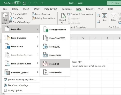 Microsoft Excel เพิ่มฟีเจอร์ แปลงข้อมูลจากไฟล์ PDF มาใส่เป็นตาราง Excel ได้