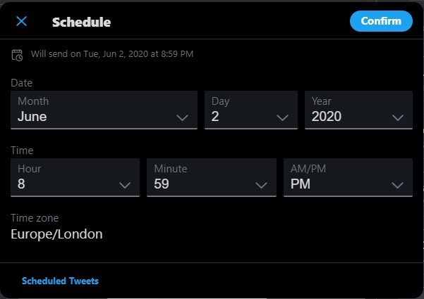 Twitter เพิ่ม Schedule Tweets ให้ผู้ใช้เลือกตั้งเวลาที่ต้องการทวีตได้บนเว็บไซต์ Twitter เพิ่ม Schedule Tweets ให้ผู้ใช้เลือกตั้งเวลาที่ต้องการทวีตได้บนเว็บไซต์