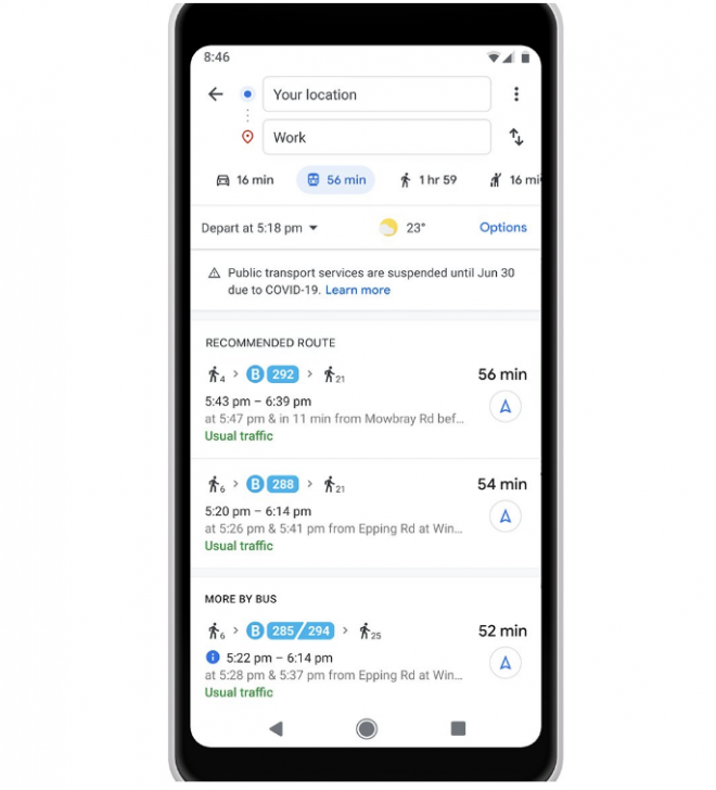 Google Maps เพิ่มฟีเจอร์ใหม่ ให้เดินทางอย่างปลอดภัยกว่า ในช่วง COVID-19