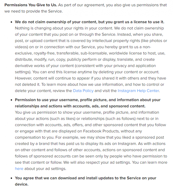 ผู้ใช้คนอื่นจะต้องได้รับการอนุญาตจากเจ้าของรูปก่อนทำการ Embed รูปจาก Instagram