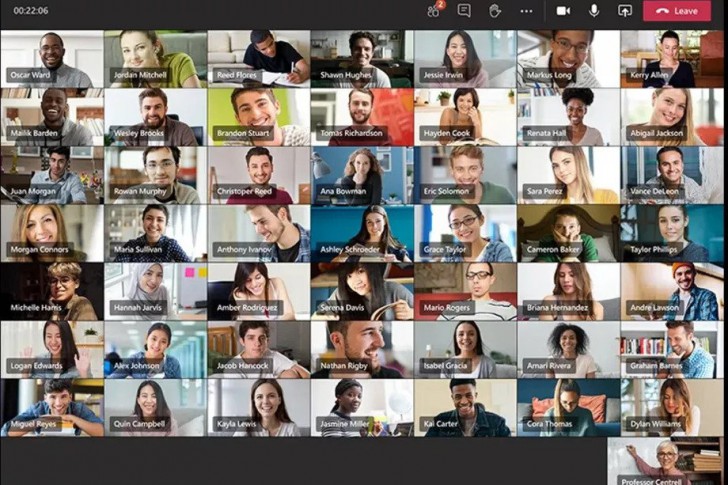 Microsoft Teams อัปเดตเพิ่มโหมดการแสดงผลพร้อมกันแบบ 49 จอ (7x7) 