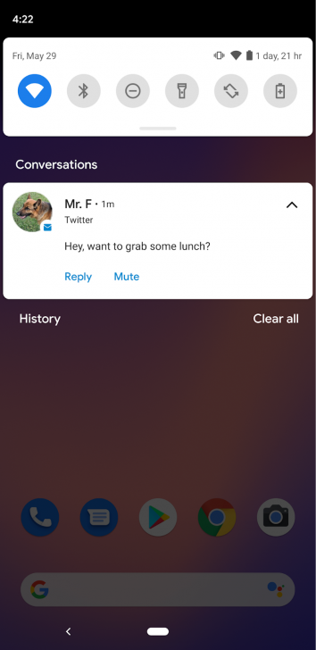 Android 11 จะเพิ่ม Conversation API ในการตอบ Direct Message ของ Twitter
