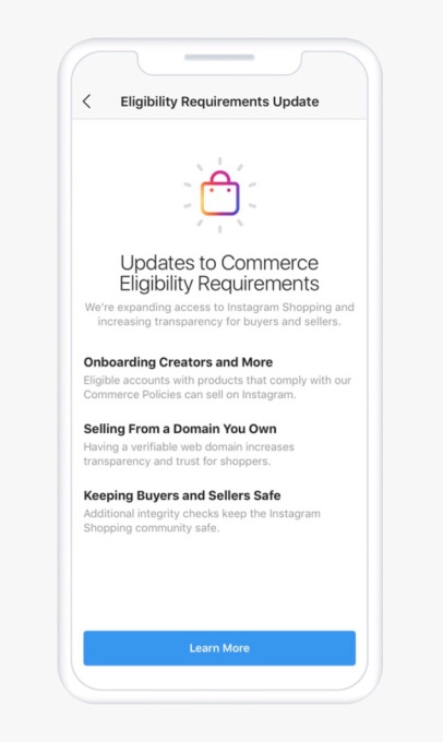 Instagram ขยายการให้บริการ Instagram Shopping ให้ลงทะเบียนใช้งานง่ายขึ้น