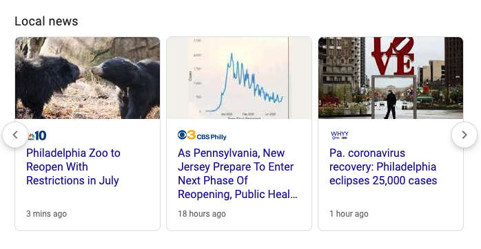 Google News เพิ่มการแสดงผลข่าวท้องถิ่นเกี่ยวกับการระบาดของ COVID-19 Google News เพิ่มการแสดงผลข่าวท้องถิ่นเกี่ยวกับการระบาดของ COVID-19
