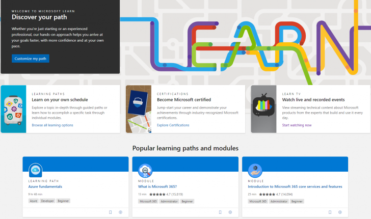 Microsoft เพิ่มคอร์สออนไลน์ฟรีและลดราคาการสอบ Microsoft Certifications