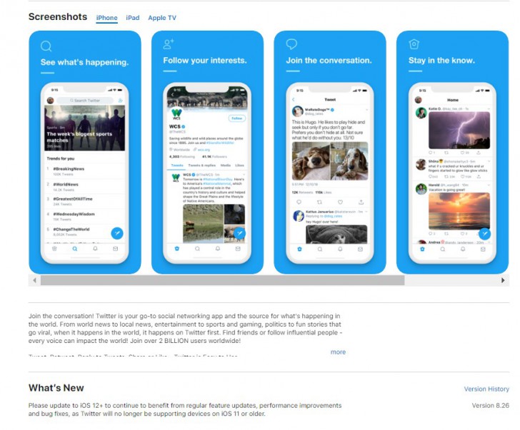 Twitter ประกาศเลิกสนับสนุนแอปบน iOS 11 หรือต่ำกว่า