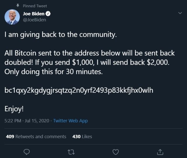 โดนกันถ้วนหน้า ! บัญชีทวิตเตอร์เหล่าคนดังในสหรัฐฯ ถูกแฮกโพสต์สแปม