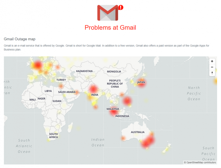Gmail ล่มทั่วโลก ! พบปัญหาแนบไฟล์ไปในอีเมลไม่ได้ รวมถึงบริการอื่นๆ จาก Google