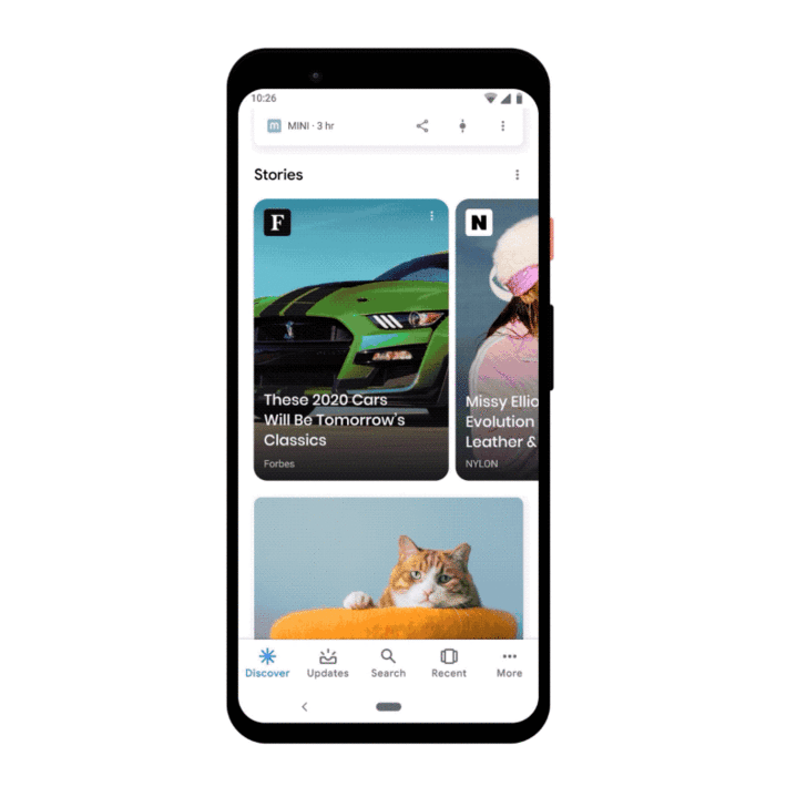 Google เพิ่มฟีเจอร์ Web Stories ด้านบนแถบ Discovery ทั้งในระบบ Android และ iOS