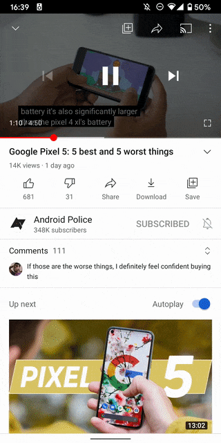 YouTube ยกเลิกการใช้งานฟีเจอร์แตะที่ Seek Bar เพื่อข้ามไปยังช่วงเวลาที่ต้องการแล้ว YouTube ยกเลิกการใช้งานฟีเจอร์แตะที่ Seek Bar เพื่อข้ามไปยังช่วงเวลาที่ต้องการแล้ว