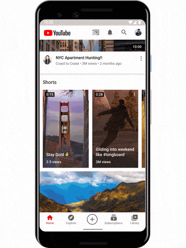YouTube เริ่มทดสอบ "Shorts" บริการคลิปวิดีโอสั้นคล้าย TikTok และโลโก้แบบใหม่