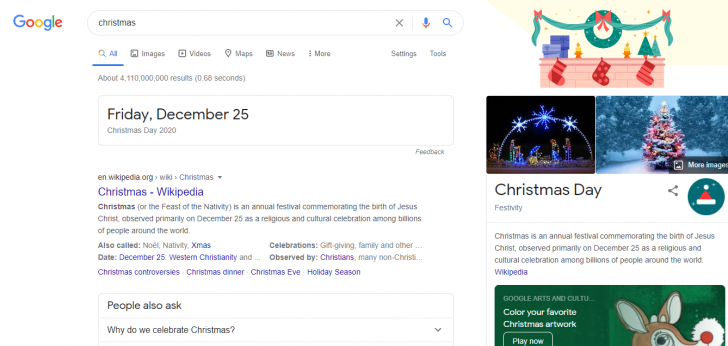 Google เพิ่มอัปเดตฟีเจอร์ใหม่บนเว็บไซต์ฉลองเทศกาล Christmas ส่งท้ายปี