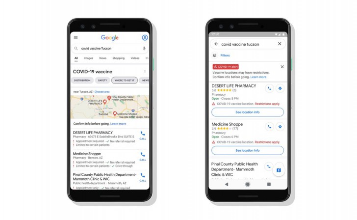 Google Maps เตรียมเพิ่มฟีเจอร์ระบุตำแหน่งสถานพยาบาลที่มีวัคซีน COVID-19 ให้บริการ