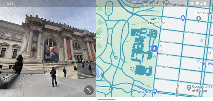 Google Maps บนมือถือ Android สามารถแบ่งครึ่งจอแผนที่กับโหมด Street View ได้แล้ว