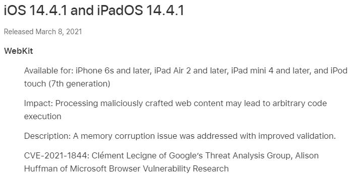 Apple แจ้งผู้ใช้ให้อัปเดตความปลอดภัยในการใช้งานเว็บไซต์บนอุปกรณ์ต่าง ๆ ของบริษัท Apple แจ้งผู้ใช้ให้อัปเดตความปลอดภัยในการใช้งานเว็บไซต์บนอุปกรณ์ต่าง ๆ ของบริษัท