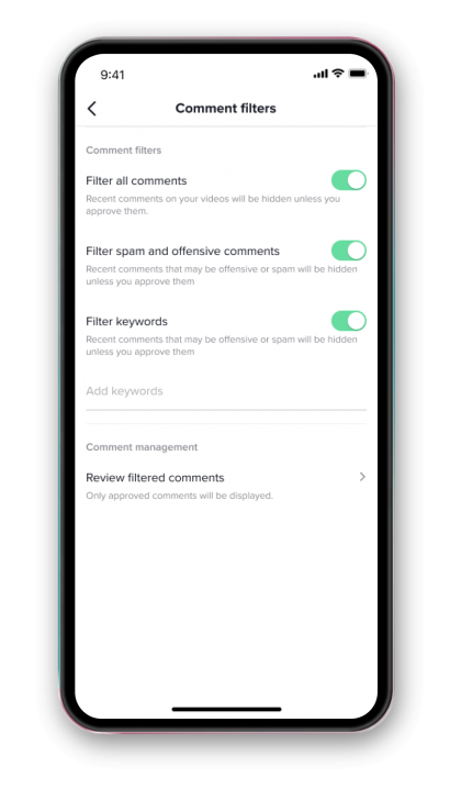TikTok เพิ่มฟิลเตอร์คัดกรองการแสดงความเห็นใต้คลิป ให้ครีเอเตอร์เลือกได้ตามใจชอบ 