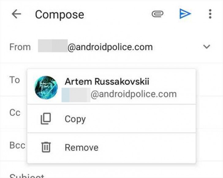 Gmail อัปเดตให้สามารถคัดลอกและวาง E-Mail address ขณะเขียนอีเมลได้ง่ายขึ้น