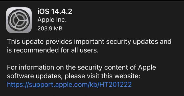 Apple เพิ่มอัปเดตความปลอดภัยในการใช้งานบน iOS & iPadOS 14.4.2 และ WatchOS 7.3.3