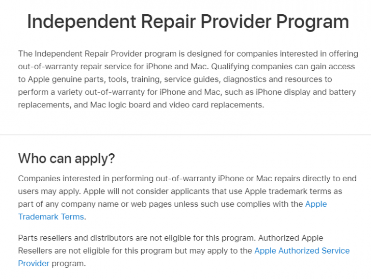Apple ขยายโปรแกรมศูนย์รับซ่อม IRP ให้ครอบคลุมทั่วโลก เตรียมเปิดบริการในไทยเร็ว ๆ นี้