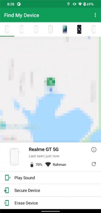 แอปพลิเคชัน Find My Device ของ Google ที่ทำงานร่วมกับ Google Account